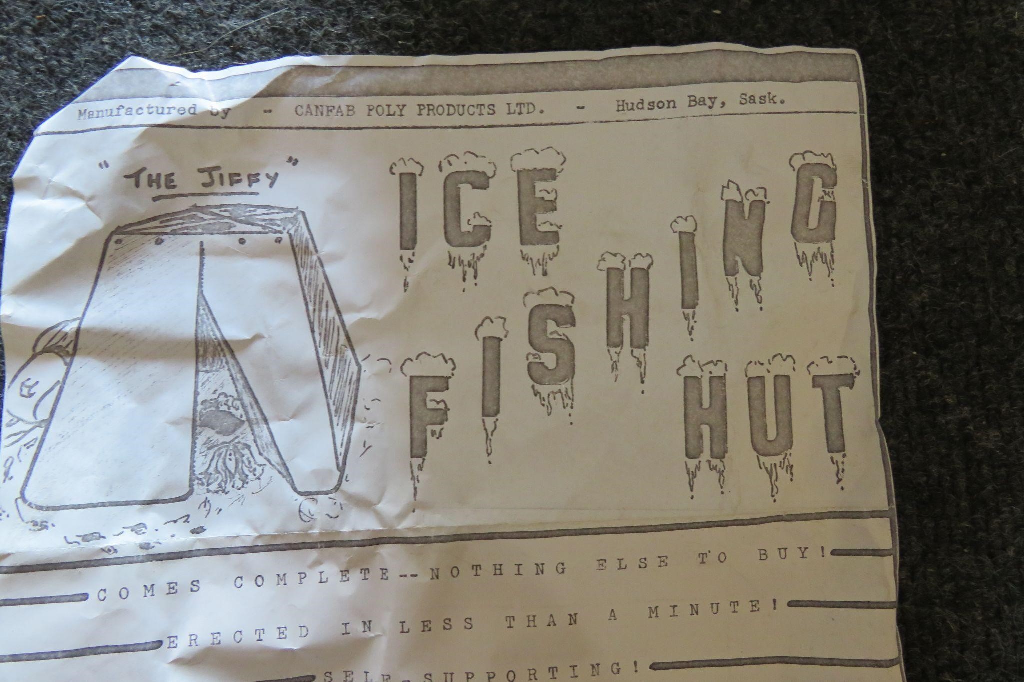 ICE FISHING TENT / 6'X6'X5'2" HIGH