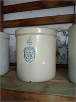 4 gal. UHL pottery crock