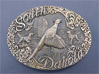 SOUTH DAKOTA BRASS BELT BUCKLE VINTAGE ANTIQUE