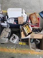 PHILLIPS RADIO, FAN, SANDING DISCS, STORAGE,