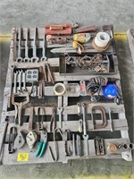 WRENCHES, CHALK LINES, PLIERS, CHAIN,