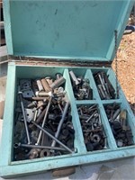 Wooden Box of Nuts and Bolts
