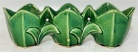 UNIQUE MCCOY POTTERY TRIPLE TULIP PLANTER