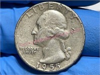 1955 Washington Quarter (90% silver)