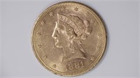 1881-S Liberty Head Gold Eagle $10