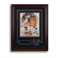 Joe DiMaggio New York Yankees Framed Signed