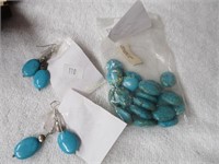 2-Turquoise Earring Sets and String of Turquoise