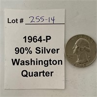 1964-P 90% Silver Quarter