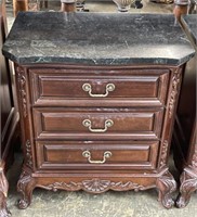 Mable Top Three Drawer Nightstand