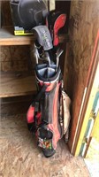 Golf Clubs and golf caddy