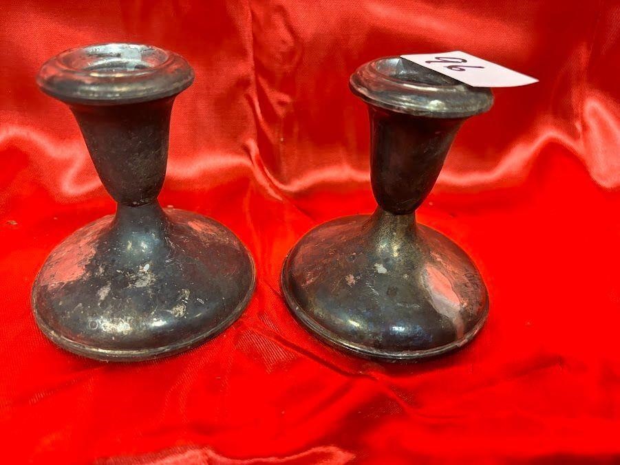 VTG Weighted Sterling silver candlesticks