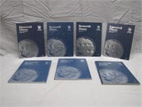 7 Official Whitman Roosevelt Dime Coin Folders