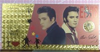 24k gold-plated Elvis banknote