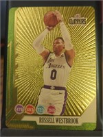24 k gold-plated basketball card Russel Westbrook
