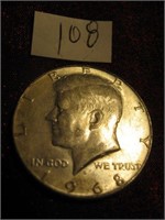 1968 Kennedy Half Dollar 40% Silver