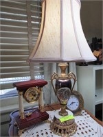 3 Asst'd. Décor: Table Lamp, 2 Clocks