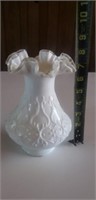 Fenton Milk Glass Flower Vase