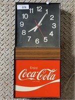 Coca-Cola Advertising Light Up Clock.