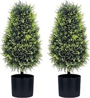 Artificial Trees,2 Pack 24 Inch Artificial Cypress