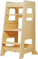 WOOD CITY Kitchen Step Stool for Kids and Toddlers
