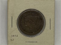 Large 1852 USA One Cent Coin