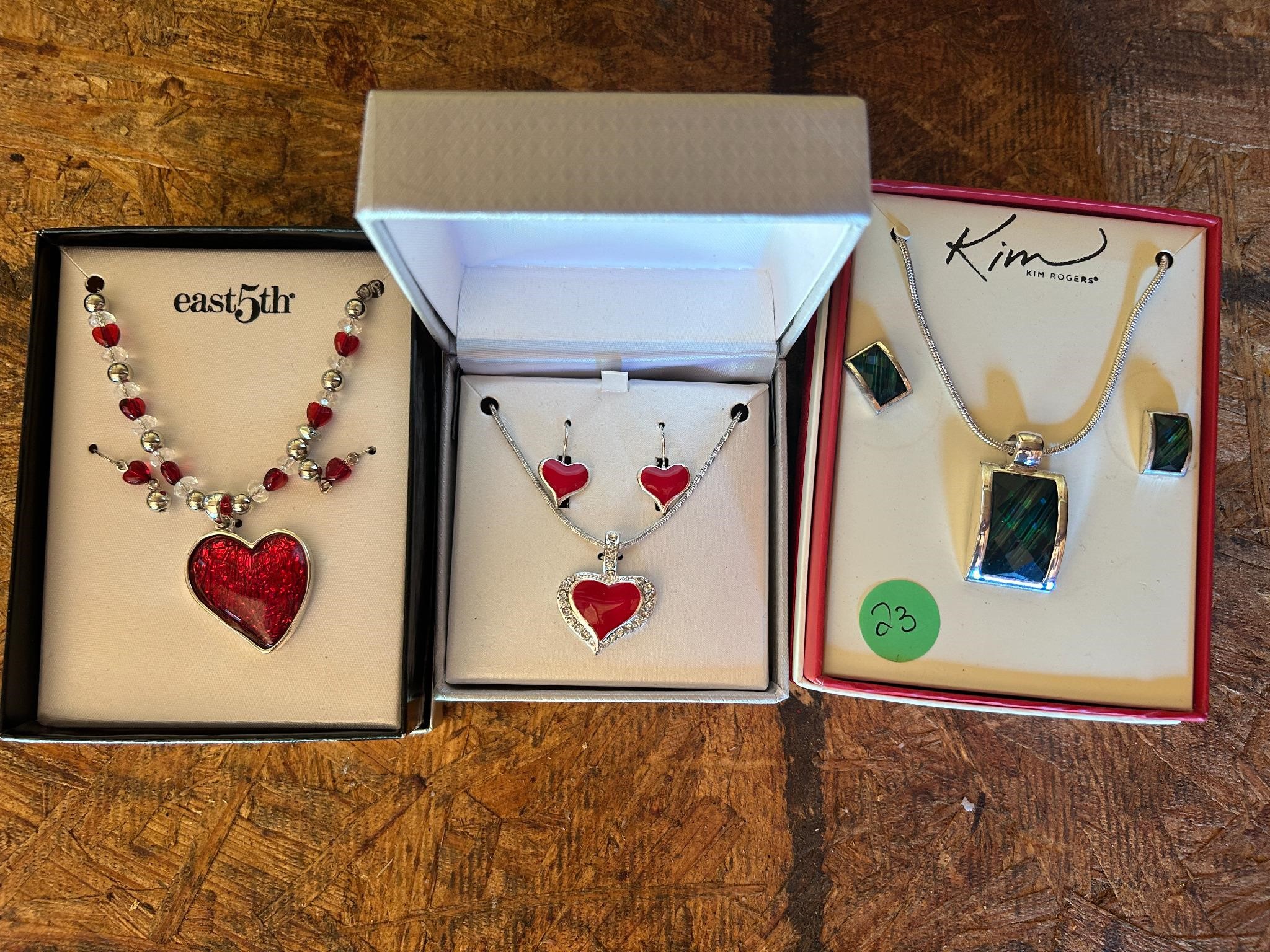 Hearts & Costume Jewelry Sets - NIB (3pc)