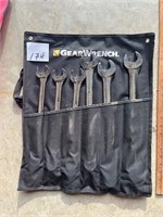 GearWrench set of metric wrenches