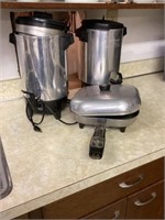 Coffee pots and skillet
