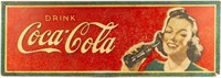 1940s Masonite Coca Cola Advertising Sign