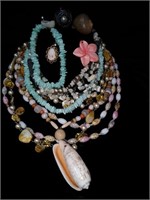 Shell and Coral Jewelry Lot