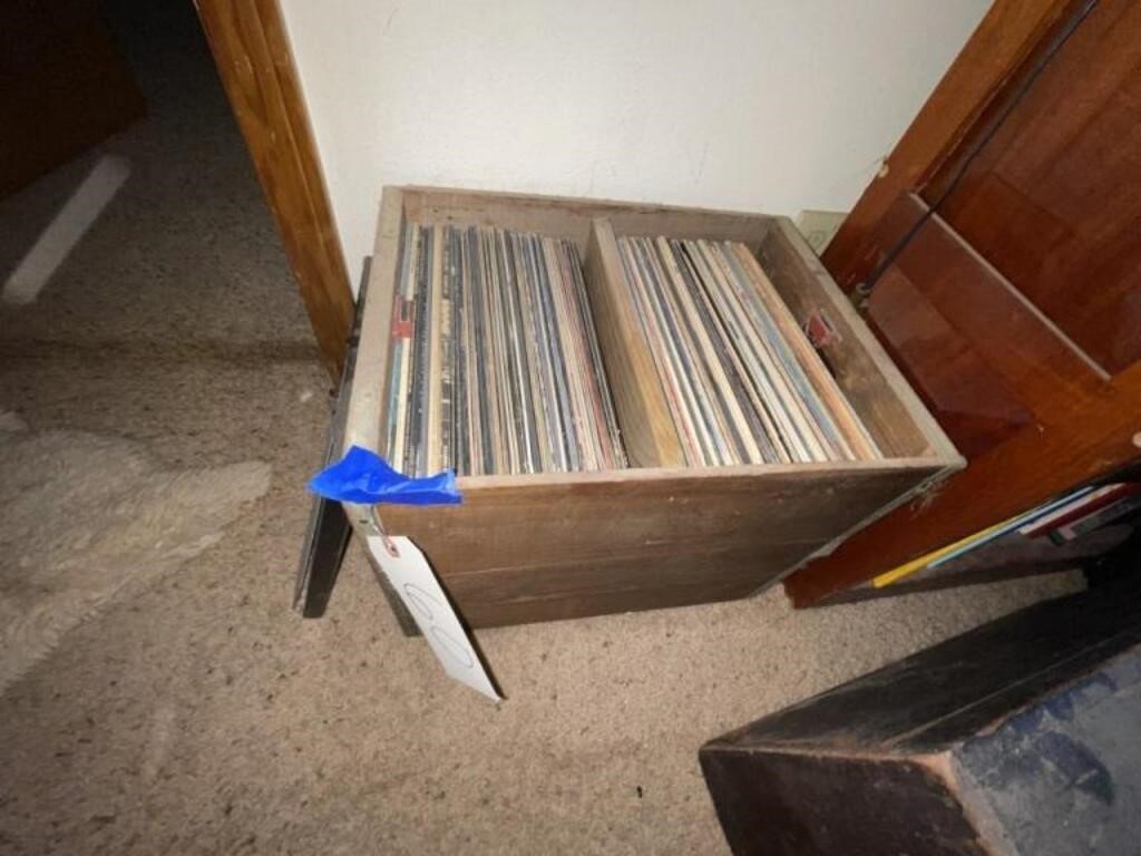 "Budweiser" Wood Collector's Box w/Records