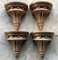 4 Wall hanging pedestals , 11” tall