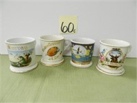 (4) Shaving Mugs - Burch, Stromquist, Murray &