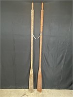 Pair of Antique Wooden Oars
