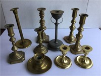 Antique Brass Candle Holders & More