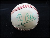 Ty Cobb Signed American league baseball