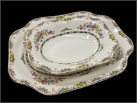 Vintage Steubenville Porcelain Platter and Bowl
