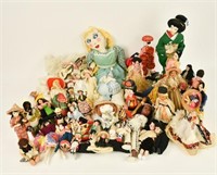 Large Grouping of Foreign, Cloth & Other Dolls