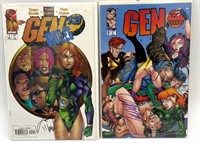 2 Signed Gen 13 Comic Books