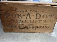 Wooden Box with lid, some damage 14 X 22 x 13