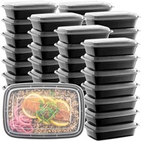 50-Pack Reusable Meal Prep Containers Microwave