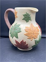 Signed ceramics leaf pitcher