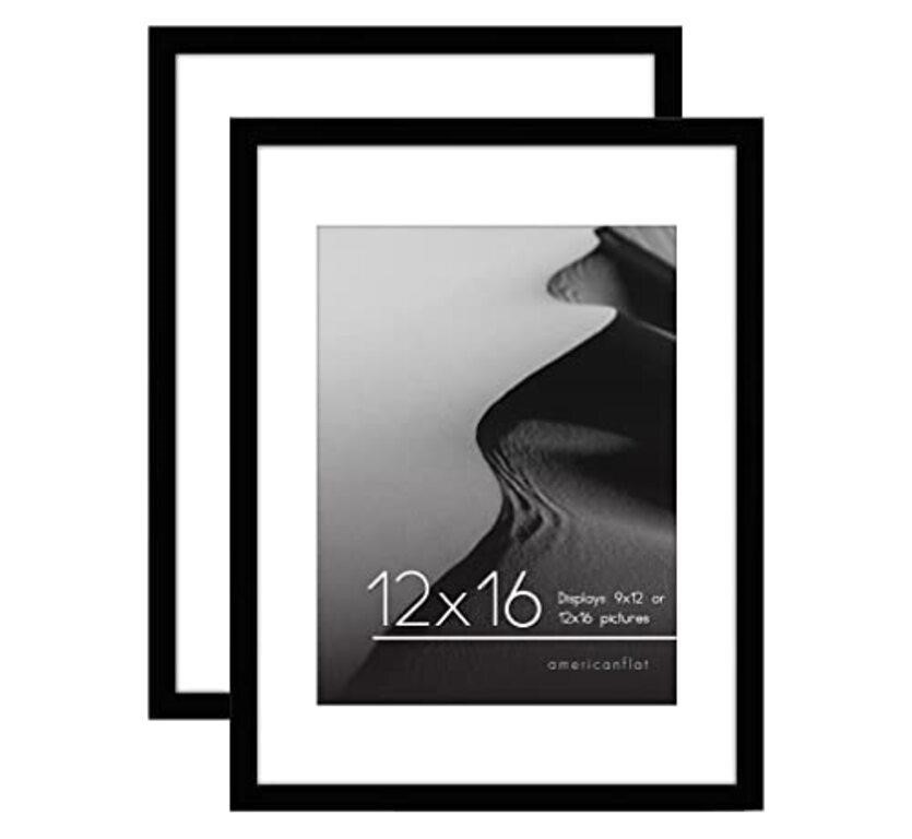 Americanflat 12x16 Picture Frame in Black - Set