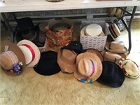 Large lot Ladies and Men's Vintage hats