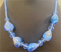 18" safari murano glass beaded necklace