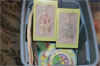 6 TOTES OF EASTER DECOR
