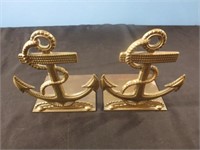 2 Metal Nautical Rope & Anchor Bookends- The Base