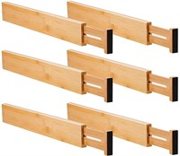 NEW - Adjustable Bamboo Drawer Dividers,