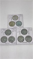 (3) sets of 1943 PPD 3-coin sets