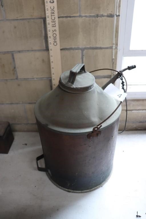 Large copper can with spout